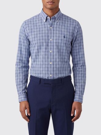 Polo Ralph Lauren Camicia slim fit a quadri in cotone con collo button-down