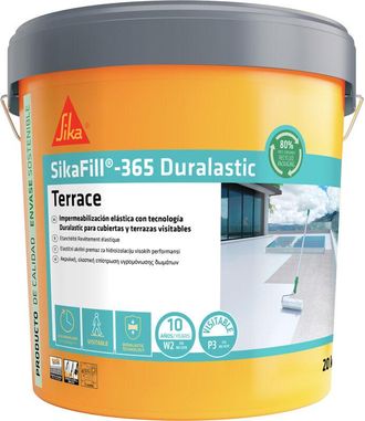Sika Fill Revistimiento Acr&iacute;lico 365 20 Kg Rojo Teja - Sika