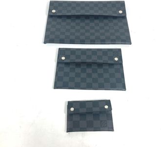 Louis Vuitton Black Damier Graphite Clutch Bag Pouch (Pre-Owned)