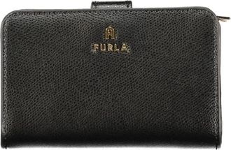 Furla Luxe Bifold Leren Portemonnee met Meerdere Kaartsleuven - Dames - Portefeuilles - Zwart - ONE Size - Leer - Accessoires
