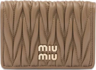 Miu Miu textured logo wallet - Brown
