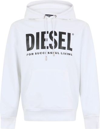 Diesel Felpa S-Girk-Hood-Ecologo - - Sweatshirts & Hoodies - Uomo - Bianco - L