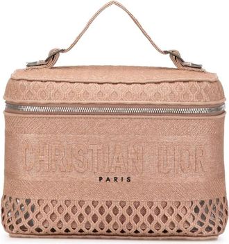 Dior Pre-owned Mesh Embroidered Travel Vanity Case - Dames - Vintage Handtas - Roze - ONE Size - Vintage