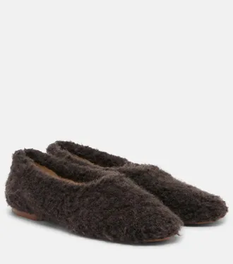Gabriela Hearst Emperor boucl&eacute; ballet flats