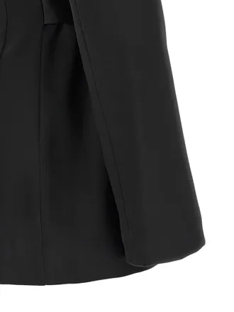 Elisabetta Franchi Stretch Satin Blazer - black