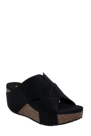 Volatile Womens Firefly Wedge Sandal In Black