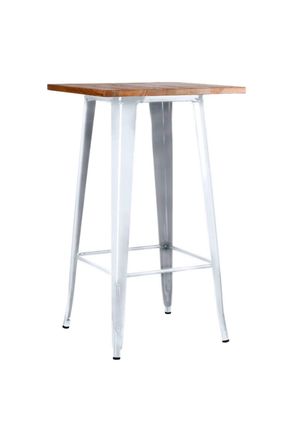 Regalos Miguel Mesa de madera y acero reforzado para 4-6 personas