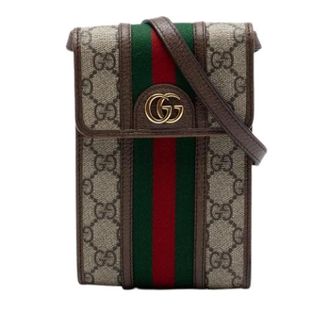Gucci Pre-owned Ophidia Crossbody Bag - Dames - Pre-owned - Beige - Maat: ONE Size Zijde