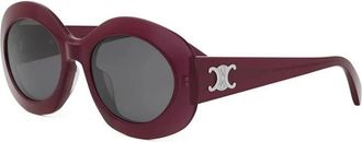 Celine Smoke Oval Ladies Sunglasses CL40292U 69A 54