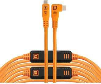 OEM Tether Tools Tetherpro Optima 10g Usb Exclusive Data Transfer, Cable Recto A &Aacute;ngulo Recto De 9,4 M, Color Naranja