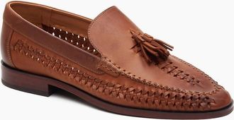 base Mens Base London Bracken Loafer Leather Mens Tan Loafers - Brown - Size: 12