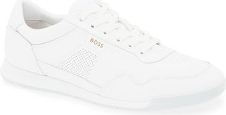 BOSS Titanium Low Top Sneaker in White at Nordstrom Rack, Size 11Us / 10Uk