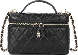 Tiffany & Fred Quilted Leather Mini Top-Handle Crossbody