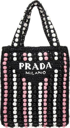 Prada Raffia & Wooden Beads Tote