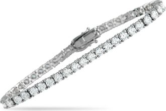 Luxury Bazaar 14K White Gold 8.80ct Lab-Grown Diamond Tennis Bracelet LG13-123125
