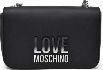 Love Moschino Black Rectangular Polyurethane Shoulder Bag