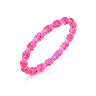 Gold & Honey Womens Bamboo Lucite Slip On Bangle In Pink
