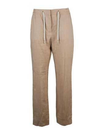 Eleventy Linen Chino Trousers - Beige