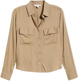 Beach Lunch Lounge Felicity Button-Up Shirt in Dijon at Nordstrom, Size X-Small