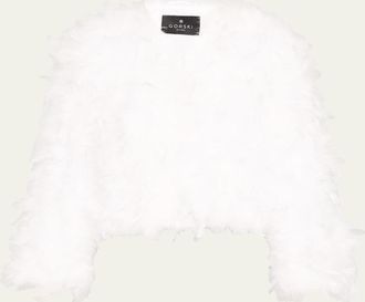 Gorski Cropped Feather Jacket