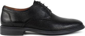 Sergio Moretti Zwarte Formele Zakelijke Schoenen - Heren - Nette schoenen - Zwart - 44 EU - Leer - Schoenen