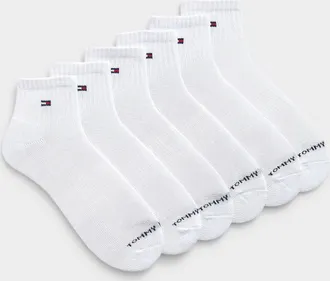 Tommy Hilfiger Mens Mini-logo ankle socks 6-pack