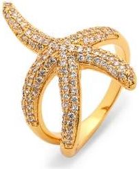 Eye Candy Los Angeles Amie Starfish Statement Ring in Gold at Nordstrom Rack