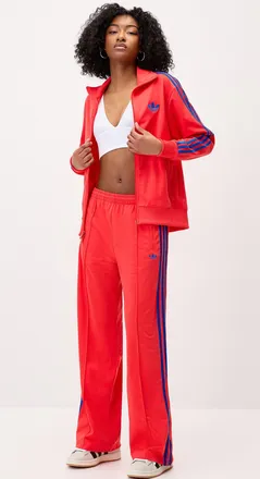 adidas Womens Three stripes wide-leg track pant