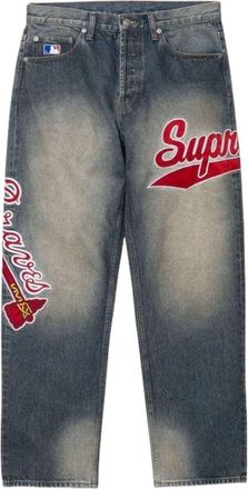 SUPREME x Mitchell & Ness SS26 Atlanta Braves Loose Fit Jean Blue SUP-SS26-283