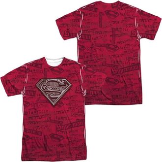 Gildan Superman Super Powers (Front/Back Print) Short Sleeve Adult 100% Poly Crew Tee / T-Shirt