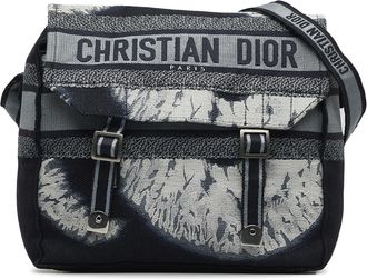 Dior Pre-owned Womens Textile Crossbody Bag - Dark Blue - One Size