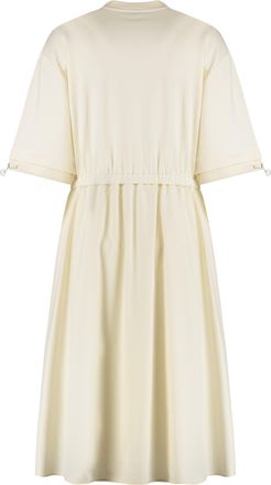 Moncler Womens Cream Cotton Dress
