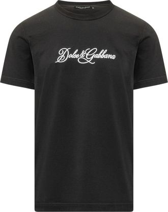 Dolce & Gabbana Black Crew Neck T-Shirt