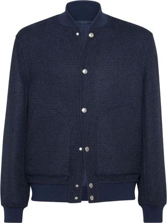 Brunello Cucinelli Geruit bomberjack - Blauw