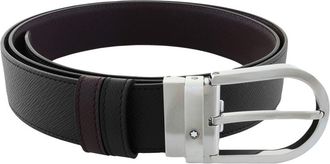 Montblanc Sartorial Leather Horseshoe Buckle Reversible Belt