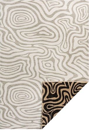 Jonathan Y Designs Eryx Modern Bohemian Abstract Organic Reversible Machine-Washable Indoor/Outdoor Area Rug in Gray/cream at Nordstrom, Size 5Ft 0In X 8Ft