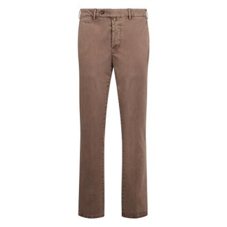 Moorer Broeken, Heren, Bruin, M, Katoen, Katoenen Chino Broek