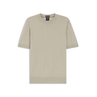 BOSS Knitted sweater in virgin wool