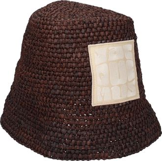 Jacquemus Hats Men Rafia Brown/Head of Moro