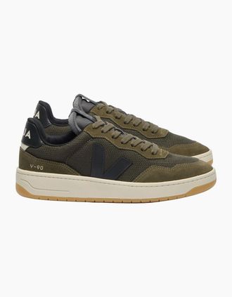 Veja Mens VEJA V-90 B-MESH TRAINER OLIVE/BLACK - Green - Size: 11