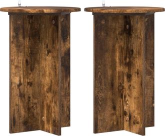vidaXL Soporte De Plantas 2 Uds. Roble Ahumado &Oslash;40 X 60 Cm Vidaxl