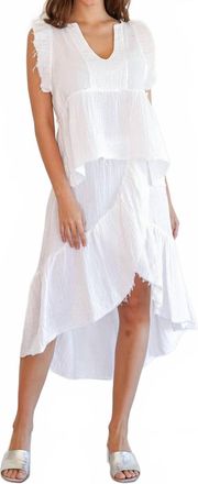 Starkx Cotton Ruffle Skirt In White