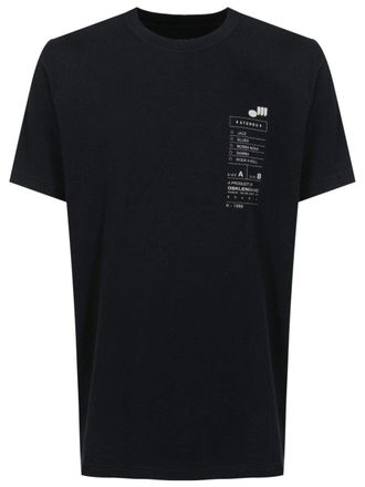 Osklen Vintage Record-Label cotton T-shirt - men - Cotton - P - Black