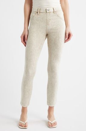 Hue Ultra Ultrasoft High Rise Denim Skimmer Leggings in Oatmeal Acid at Nordstrom, Size X-Large