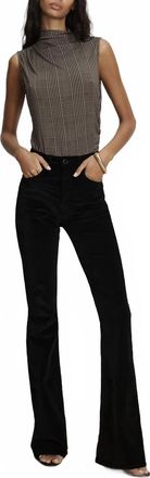 Veronica Beard Mylie Mock-Neck Tank Top In Dark Acorn Multi