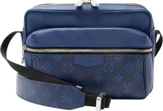 Louis Vuitton Blue Monogram Taiga Outdoor Messenger (Authentic Pre-Loved)