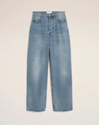 Ami Ami Paris - Blue baggy-fit cotton jeans Blue - Size: 26 - for Men