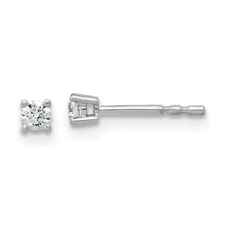 Diamond2Deal 14k Yellow Gold 1/10 ct Round Lab Grown Diamond Stud Earrings VS Clarity, D-E Color