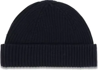 Parajumpers PA26WPAHAHA70PAL0316BB Ribbed Merino Wool Beanie - Black