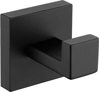 OEM Crochet Pared - Acero Inoxidable 304 - Para Ba&ntilde;o Roba Abrigo - Negro - 2 Unidades